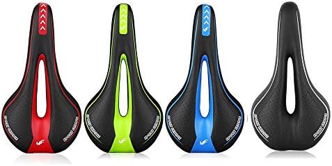 Mountain Bike Saddles - SUNWAN Bike Seat Cycle MTB Bicycle Cushion Sports Soft Cushions Gel Pad Seats (Green)