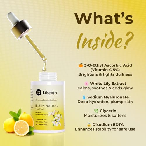 Image of Illuminating Face Serum with 5% Vitamin C - inchRadiance Repair inch 30ML, Treat your Pigmentation & Dark Spots, Fades Dark Spots, Acne Scars, Brightening, Lightweight, Hydrating, Glowing Skin Women