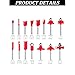 SUNBABA 15 Piece Router Bit Set, 1/4” Shank Tungsten Carbide Router Bits Chamfer Router Bits for Woodwork Tools for Beginners