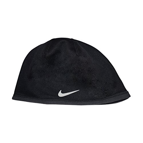 NIKE Conjunto feminino de corrida térmica, chapéu e luvas PP/P preto/antracite/prata (N.RC.32.045)