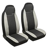 GIANT PANDA Front Car Bucket Seat Covers, Leather High Back Auto Seat Covers for Cars, Trucks, Jeep,