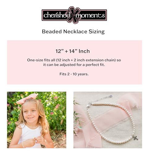 Cherished Moments Children's 14K Gold-plated Bracelet and/or Necklace with High-End Simulated Pearls and Cross Charm for Baptism, Christening or First Communion Gift for Girls4