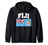 Fiji Flag Proud Fijian Heritage Culture Fiji Origin Tourist Zip Hoodie