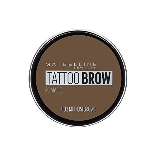 MAYBELLINE NEW YORK, ögonbrynspomade, Tattoo Brow Pomade Pot Medium Brown 3, 3,5 ml