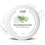 Real Skin Care Moisturizing Bar Soap With Coconut Oil | Nourishing Tea Tree | Natural Organic Bar So