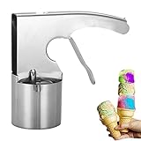 à crème glacée en métal : Cette présente un style à l'ancienne qui complète n'importe quel décor de cuisine. Il est fabriqué en acier inoxydable 304, garantissant sa sécurité.