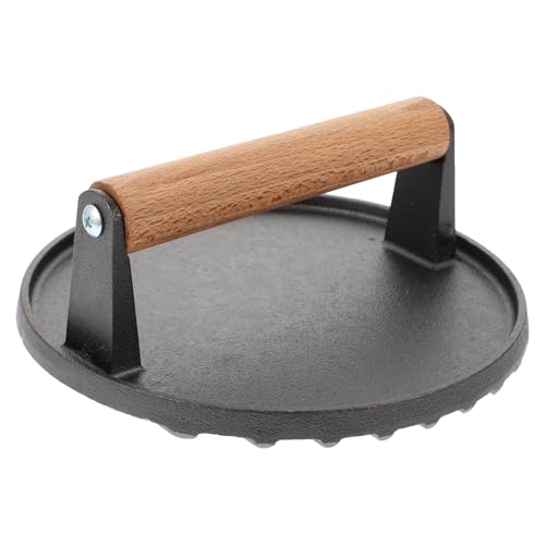 Abaodam Steel Meat Press Board Steak Press Tool for Shaping Hamburgers Bacon and Patties Comfortable Handle for Safe Use Easy to Clean and Store