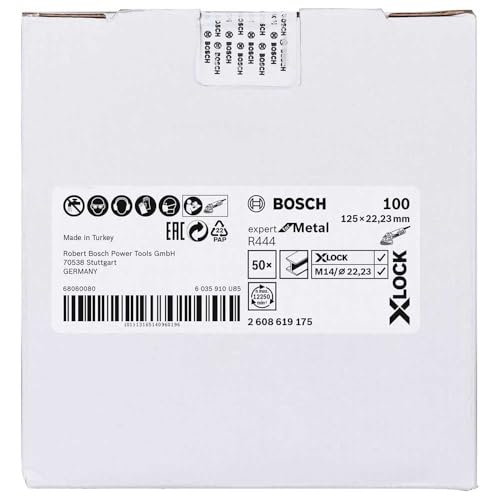 BOSCH 125 mm X LOCK grain de la meule fibre 100 R444 Expert pour métal / 1 pi?ce - vue 7