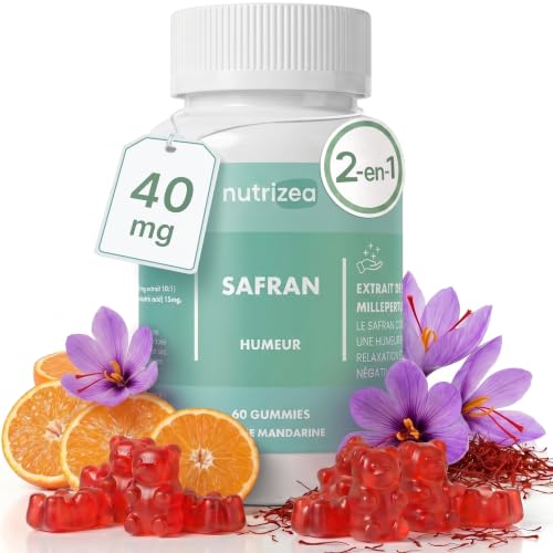 Nutrizea Gummies Safran Anti Stress Hautement Dosé 40mg (10:1) -