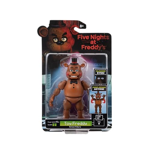 Five Nights at Freddy’s Toy Freddy - 5-Inch Articulated Figure with Jumpscare Feature and Glow-In-The-Dark Eyes - Image 2