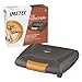 Imetec La TostaGriglia, Sandwichera, Tostadora, con placas acanaladas y antiadherentes XL, luz indicadora de las placas listas para usar, gancho de cierre, enrolla cable, 900 W