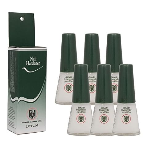 6 Bottles Quimica Alemana Nail Hardener Strengthener Polish Treatment 0.47 oz Cover