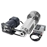 RATTMMOTOR Motor Lathe Chuck Spindle Assemblies, 3 Jaw K11-125mm Lathe Chuck with 120W 110V Optical Shaft Adjustable Speed Motor+Driver, Through Hole 15mm for CNC Lathe