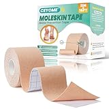 Moleskin Tape - 2in x 16ft - Blister Prevention Tape Mole Skin Padding for Running, Hiking, Walking, Moleskin for Blister Pads for Feet & Heel Protection- Single Roll