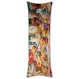 Almohada de Cuerpo Entero 40x145cm, Larga cojin Pastel Gourmet Almohada Corporal, Dormir de Lado, Soporte Firme para Espalda y Caderas, Funda Transpirable, Funda de Terciopelo Extraíble, Regalo F-602