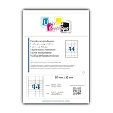 étiquettes 50 x 25 mm planche de 44 étiquettes - issue de notre imprimerie