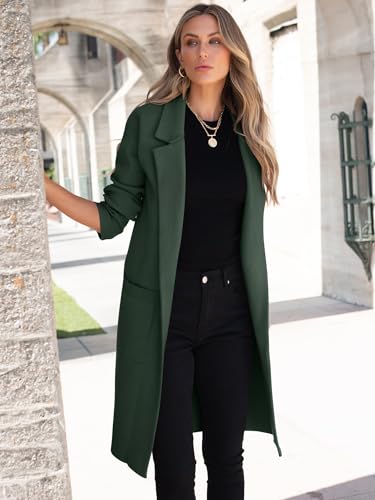 Image of ANRABESS Womens Cardigan Sweater 2026 Fall Outfits Knitted Lapel Long Coats Coatigans