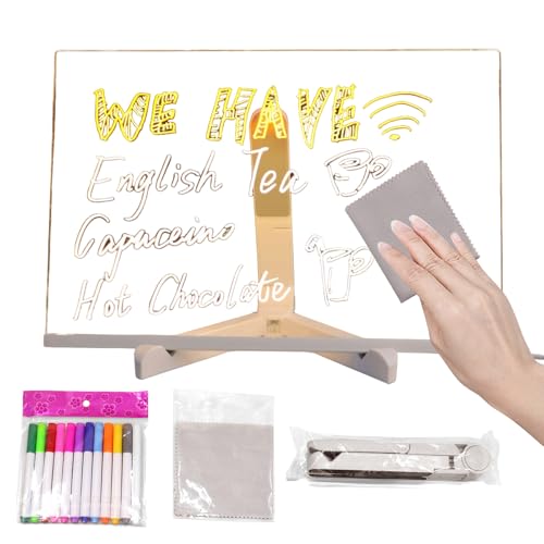 Tablero borrable acrílico con luz como regalo creativo de cumpleaños