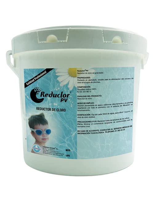 REDUCLOR PV: Reductor/Destructor Granulado de Cloro para Piscinas. Bote 5 Kg