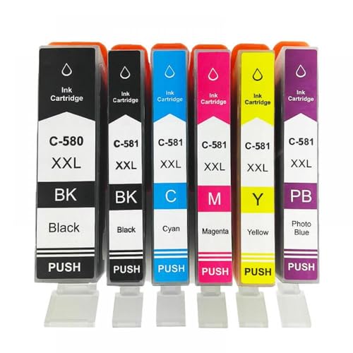 Cartouche PGI580 CLI581 anti-bavure pour TS6150 TR8550 et TR7550