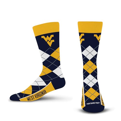 For Bare Feet NCAA WEST VIRGINIA MOUNTAINEERS Argyle Remix