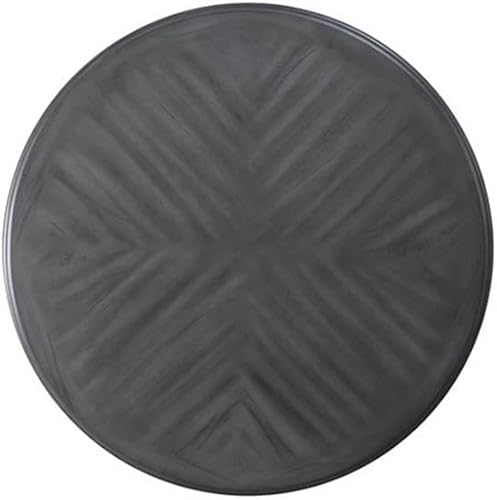 Miniatura 8 de New Classic Furniture Gia - Juego de comedor redondo de 5 piezas con 1 mesa de comedor y 4 sillas, 47 pulgadas, color gris Gris,Ébano