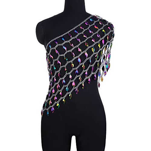 Ccbodily Crystal Body Chain Dress - Boho Layered Body Waist Belly Chain Skirt Festival Jewelry For Women (Bdg0090) #TOP6
