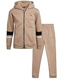 RBX Active Boys Pants Set - 2 Piece Soft Fleece Boys Zip Up Hoodie and Jogger Sweatpants with Pockets Athletic Set (2T-12), Size 2T, Doeskin