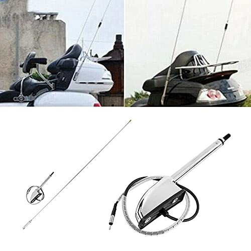 SLMOTO Chome Antenna Kit Mount Flag Fit for Honda Goldwing GL1800 GL1500 2001-2017 2016