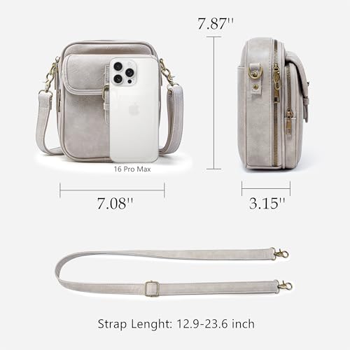 Image of Small Crossbody Bag for Women with Card Slots Vegan Leather Messenger Bag Men Wallet, Cross Body Anti-theft Shoulder Purse
