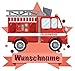 Samunshi® Feuerwehr-Auto Aufkleber mit Namen Autoaufkleber Namensaufkleber Kinder in 7 Größen (20x17,5cm Mehrfarbig)