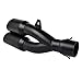 H2Racing 38-51mm Acero inoxidable Motocicleta Dual Tubos de escape Universal para Dirt...