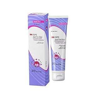 3M Just For Kids 0.4% Stannous Fluoride Brush On Gel, Extra Cavity Protection, Use After Toothpaste, Bubble Gum, 4.3 oz
