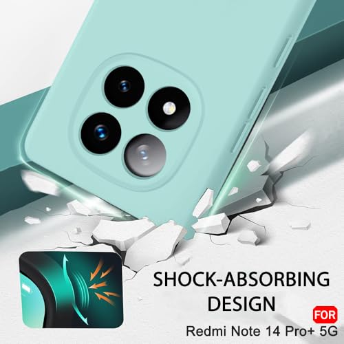 Image of TheGiftKart Liquid Silicone Back Cover Case for Mi Redmi Note 14 Pro Plus 5G | Soft Micro-Fibre Lining Inside | Camera & Screen Protection | Shockproof Cover for Redmi Note 14 Pro+ (Silicone, Blue)
