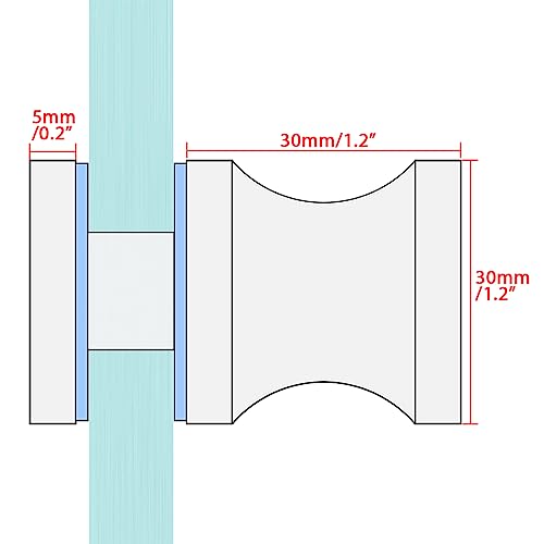 Alise Shower Glass Door Handle,Sliding Shower Doors Knob,Single Side Pull Hardware Replacement Parts For Bathroom Glass Doors,Solid Sus304 Stainless Steel Knobs,Gold Finish,L9000-G #TOP6