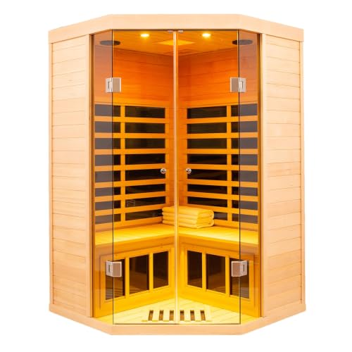 KUNSANA 2-3 Person Hemlock Low EMF Far Infrared Sauna