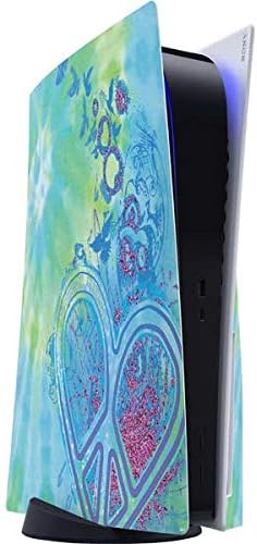 Skinit Decal Gaming Skin Compatible with PS5 Console - Purple and White Tie Dye Design