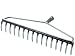 Produktbild Connex Bügelrechen verzinkt 16 Zinken / Harke / Rechen / Laubrechen / Rasenrechen / Kiesrechen / Garten / FLOR50216