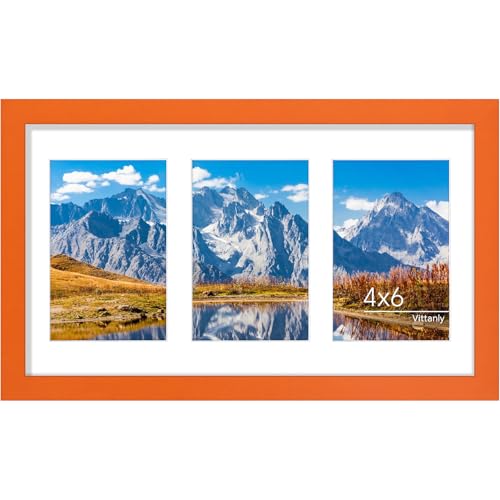 Vittanly 8x14 Collage Picture Frame for Wall Mounting, Orange