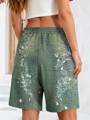 KISSMODA Women Bermuda Sweat Shorts High Waist Pockets Summer Lounge Workout Shorts — view 5