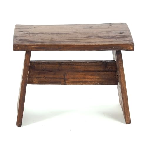 Panca Pieghevole In Legno Riciclato - 90x39x26 Cm, Stile Rustico Per Interni - Foto 13