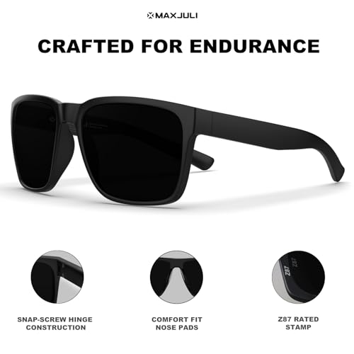 Image of MAXJULI XL Z87 Sunglasses for Big Wide Heads Men TR90 Ultralight UV400 Protection Sun Glasses Z8244