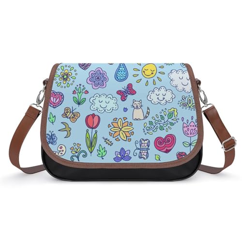 Sacoche en cuir de qualité supérieure pour femme, finitions fleurs luxueuses