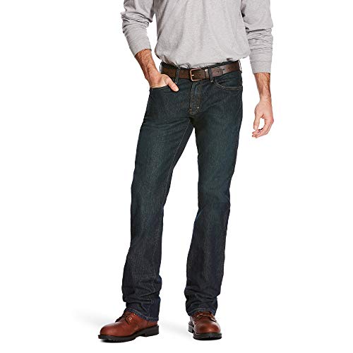 Image of Ariat Mens Rebar M5 Straight Durastretch Washed Twill Dungaree Straight Leg Pant
