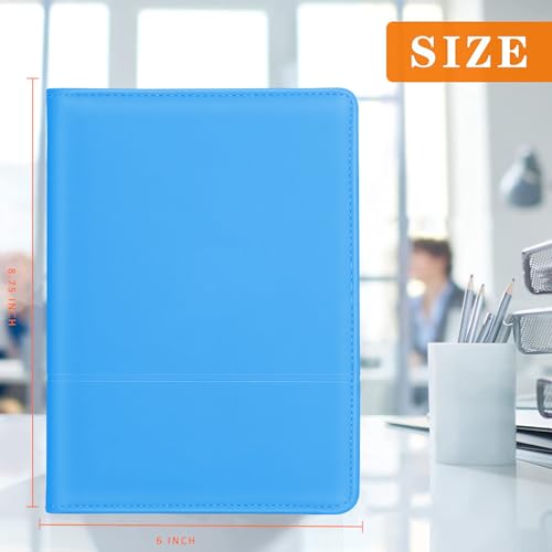 Mini classeur portfolio A5 bleu avec bloc-notes pour organiser vos documents professionnels - 3