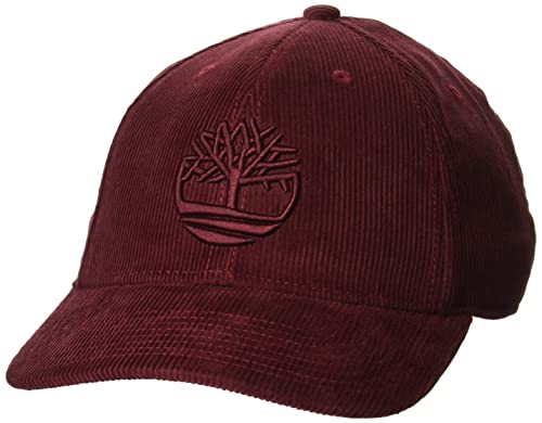 Timberland Men's Cotton Canvas Baseball Cap, Oxblood Red, One size