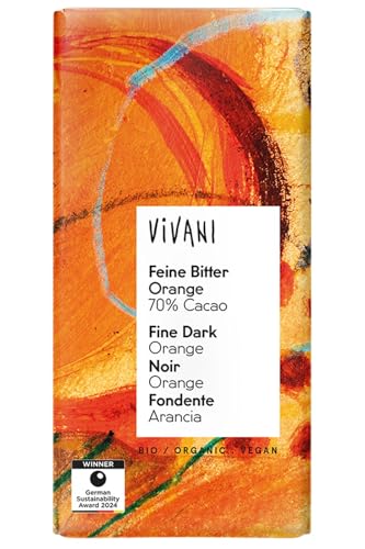 Image of Vivani Organic Fine Dark Orange Bar 80g