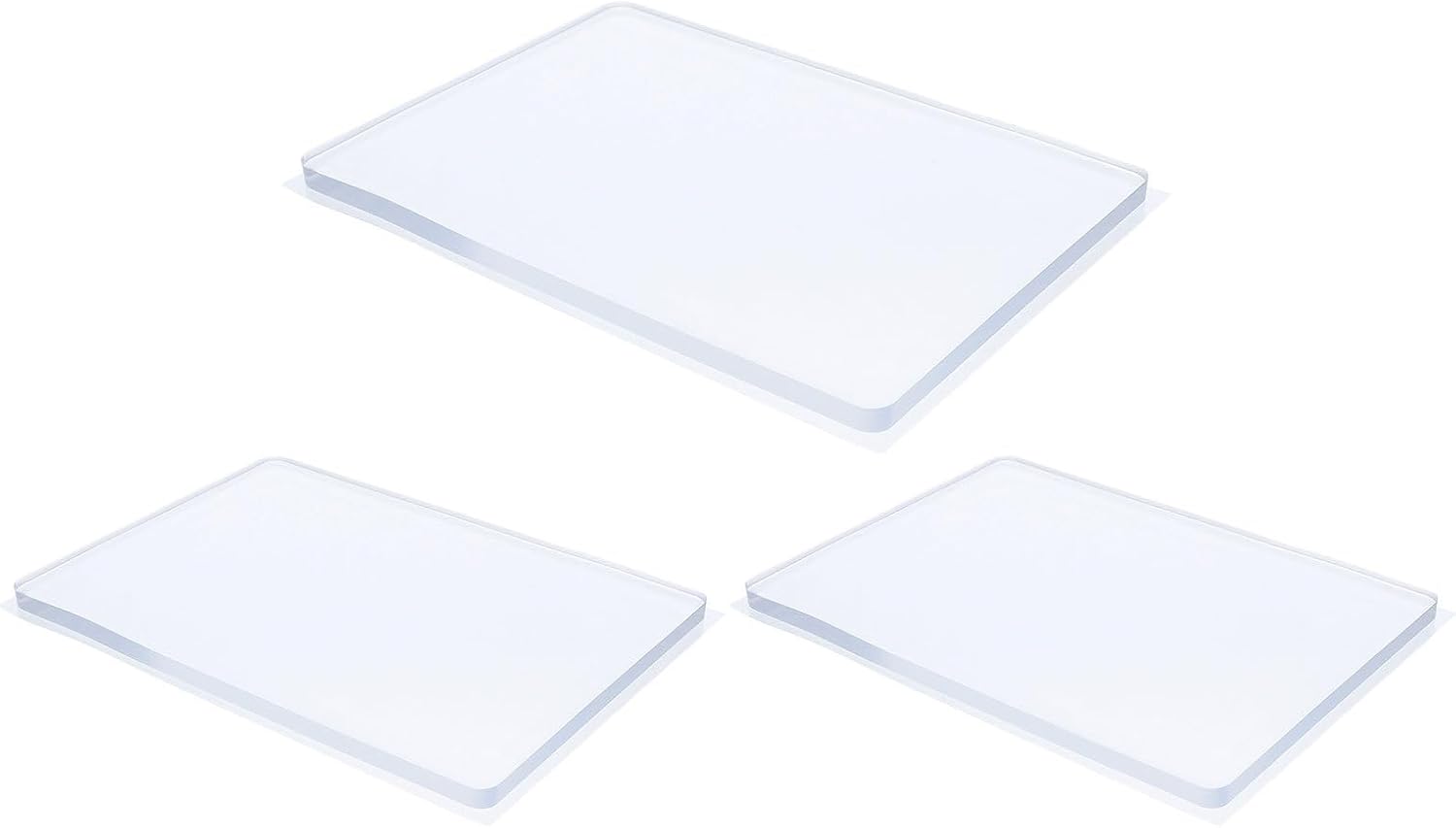 Healifty 3pcs Gel Printing Plate 8x10 Reusable Press Plates for Kids Xmas