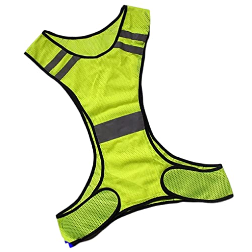 lopituwe Chaleco de rayas reflectantes Ropa ligera de visibilidad Construcción de tráfico Chaqueta de emergencia nocturna Ciclismo