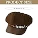 Women Newsboy Cap French Fashion Bling Rhinestone PU Leather Cabbie Beret Cap Painter Hats Coffee